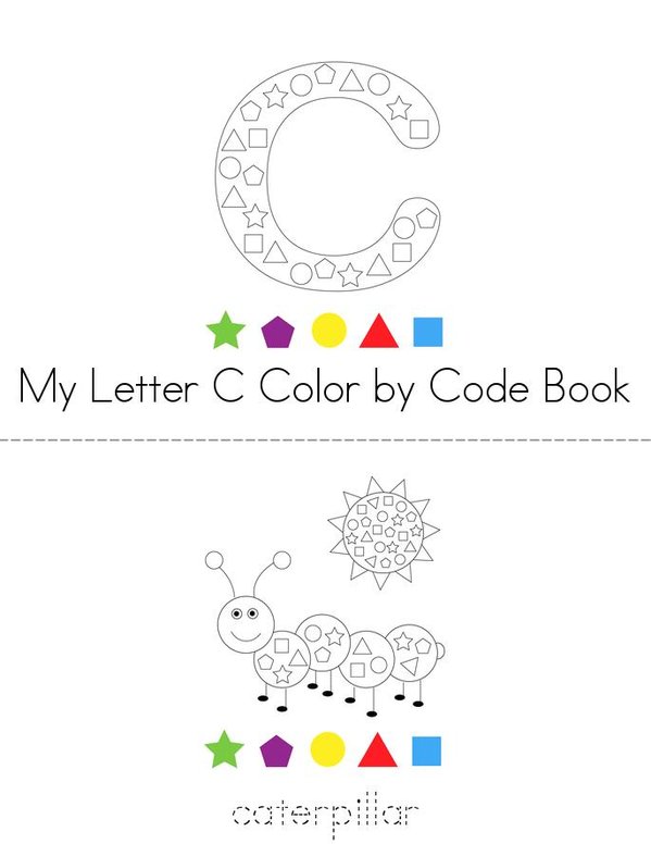 Letter C Color by Code Mini Book - Sheet 1