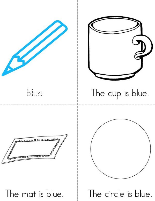 Blue Mini Book - Sheet 1