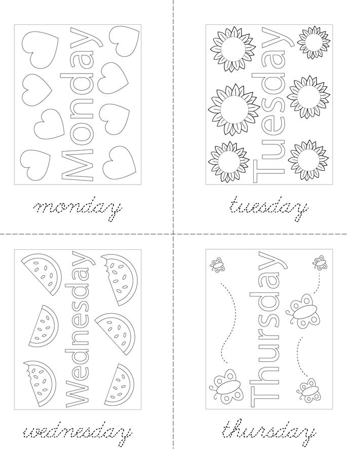 days of the week Book - Twisty Noodle