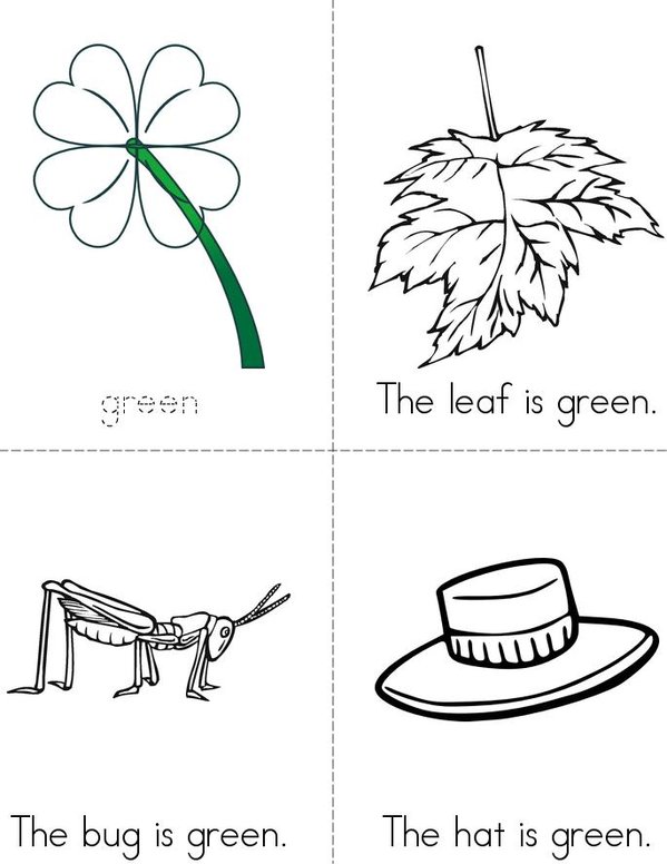 Green Mini Book - Sheet 1