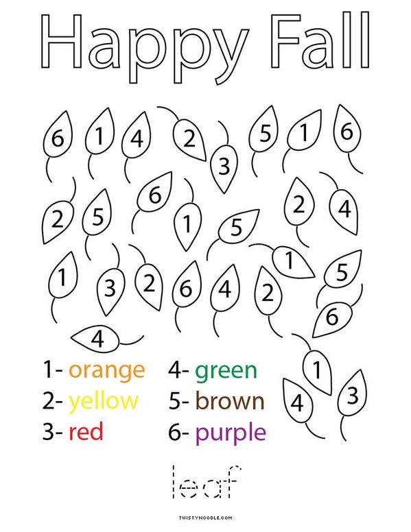 Thanksgiving Color by Number Mini Book - Sheet 4