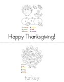 Thanksgiving Color by Number Book