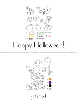 Halloween Color by Number Book