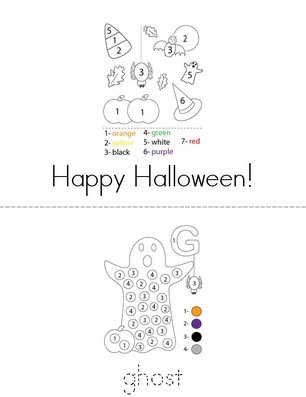 Halloween Color by Number Book