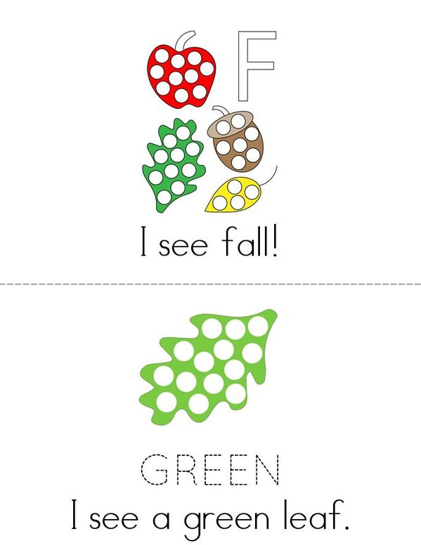 Fall Dot Painting Mini Book - Sheet 2