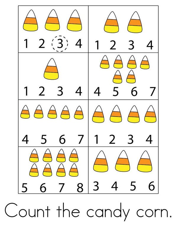 Candy Corn Activity Mini Book - Sheet 3