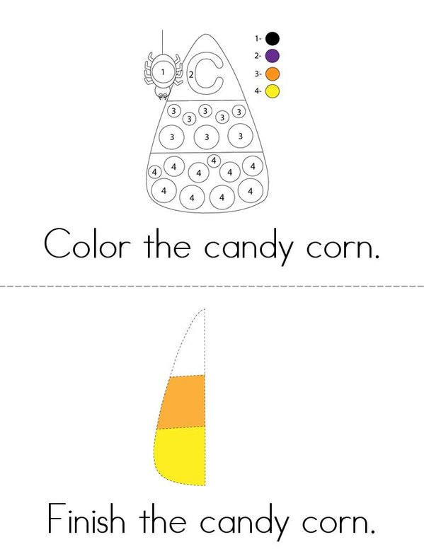 Candy Corn Activity Mini Book - Sheet 1