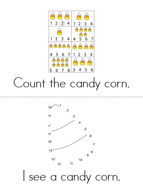 Candy Corn Activity Mini Book - Sheet 2