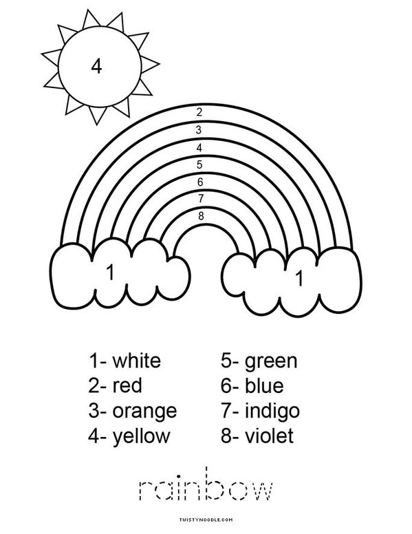 My Letter R Color by Number Mini Book - Sheet 4