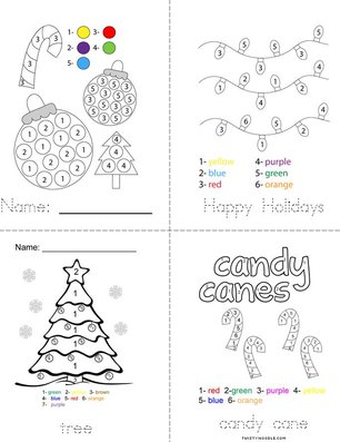 Christmas Color by Number Book