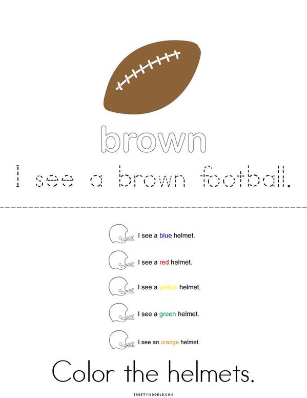 I Love Football Mini Book - Sheet 2