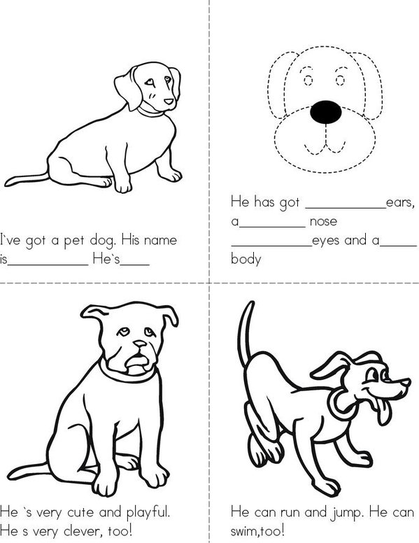 My pet Mini Book - Sheet 1