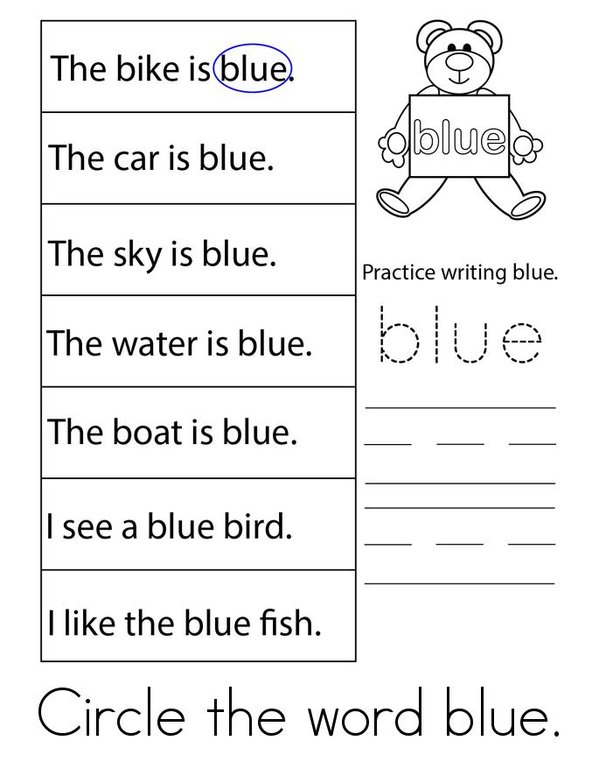 I can circle color words! Mini Book - Sheet 1