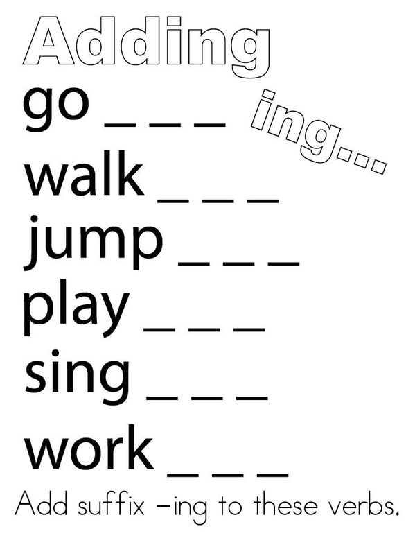 My -ing Book 1 Mini Book - Sheet 2