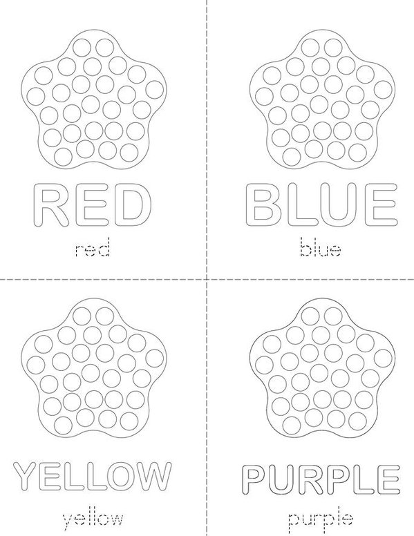 Color the Dots Mini Book - Sheet 1