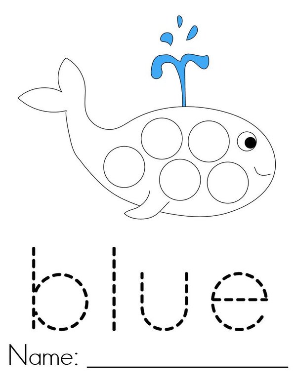 Blue Dot Painting Mini Book - Sheet 1