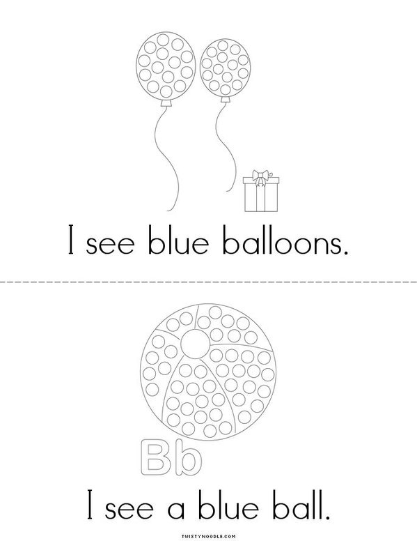Blue Dot Painting Mini Book - Sheet 2