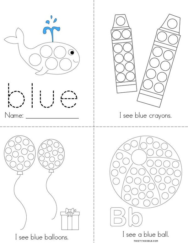 Blue Dot Painting Mini Book
