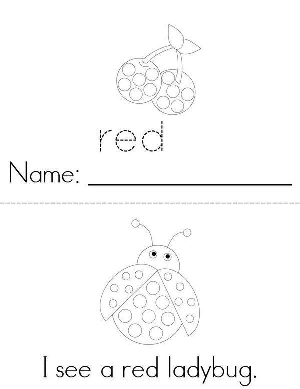 Red Dot Painting Mini Book - Sheet 1