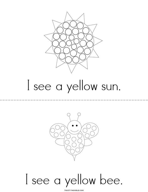 Yellow Dot Painting Mini Book - Sheet 2