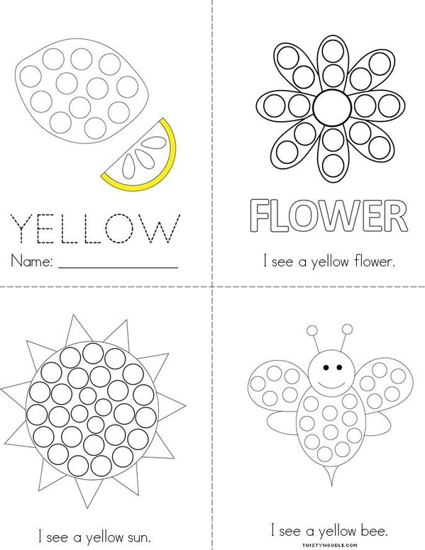 Yellow Dot Painting Mini Book
