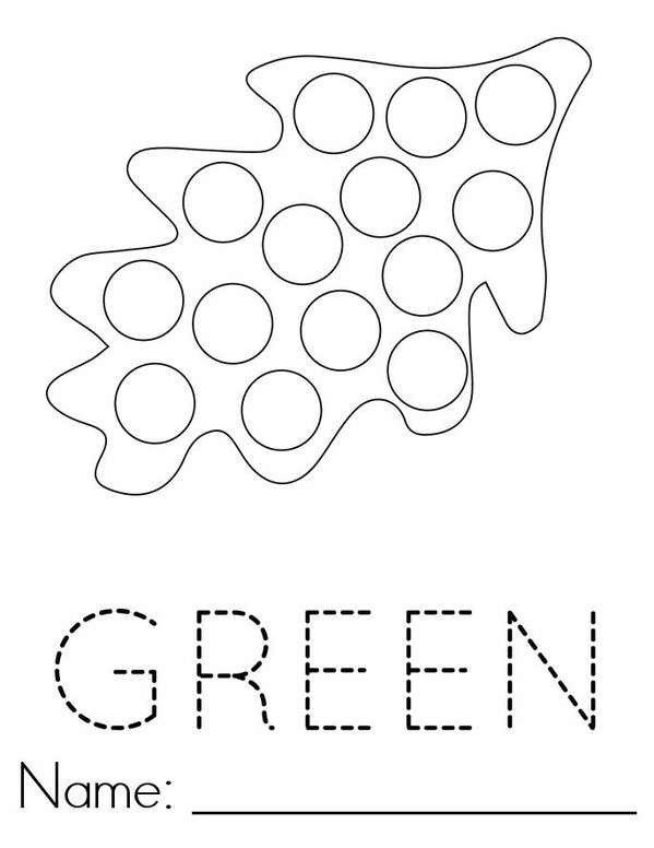 Green Dot Painting Mini Book - Sheet 1