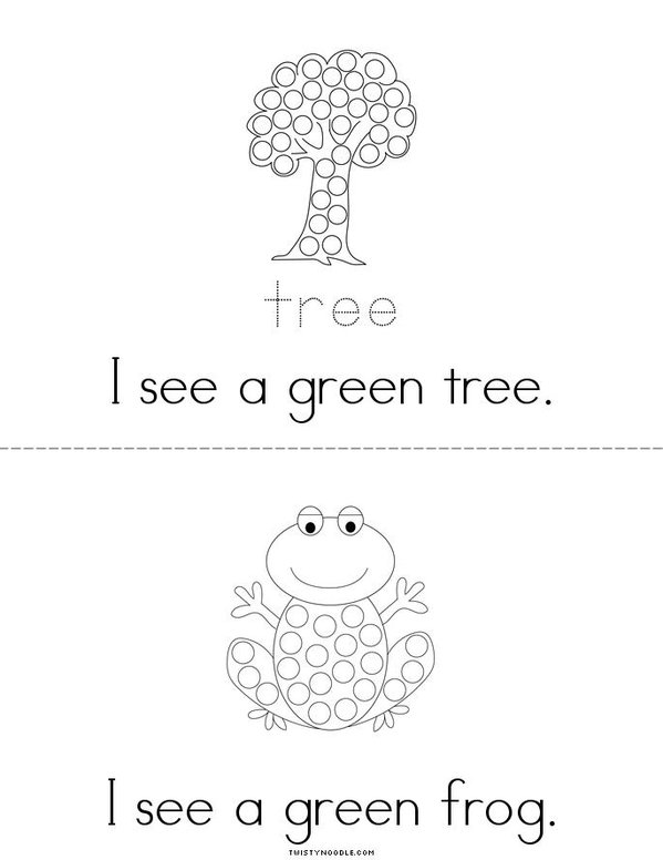 Green Dot Painting Mini Book - Sheet 2