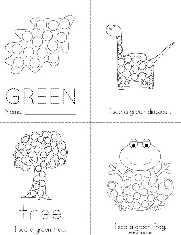 Green Dot Painting Mini Book