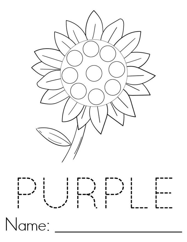 Purple Dot Painting Mini Book - Sheet 1