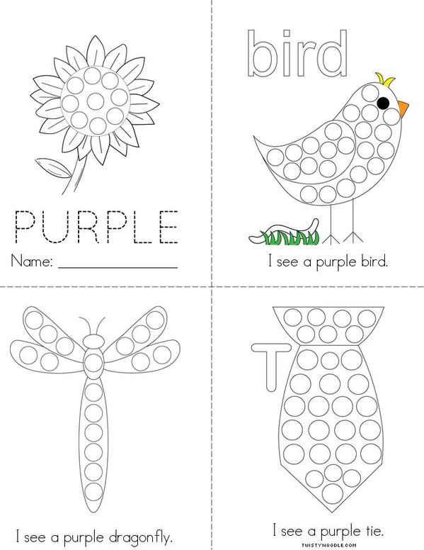 Purple Dot Painting Mini Book