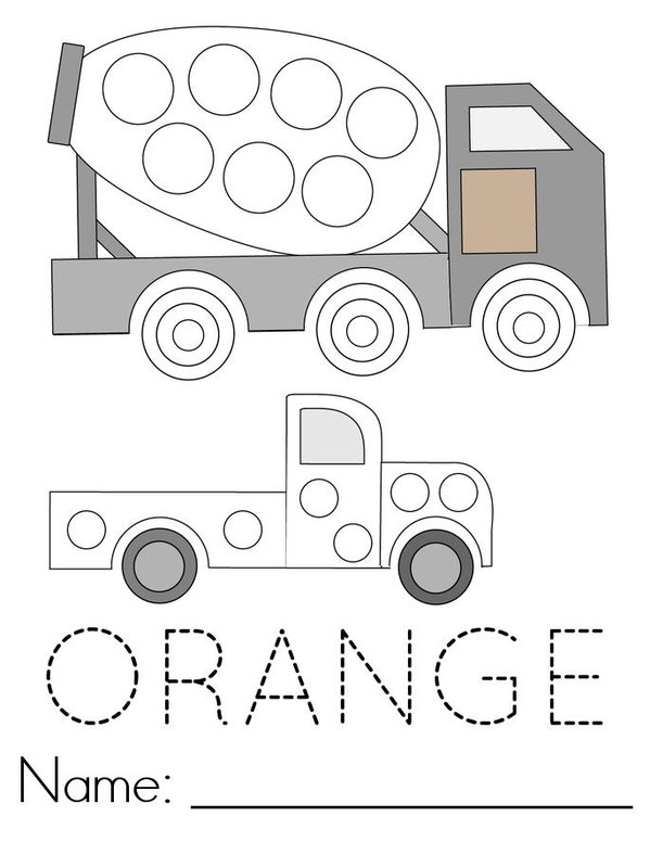 Orange Dot Painting Mini Book - Sheet 1