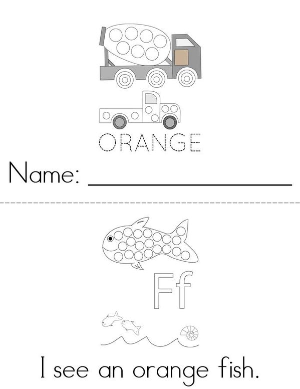 Orange Dot Painting Mini Book - Sheet 1