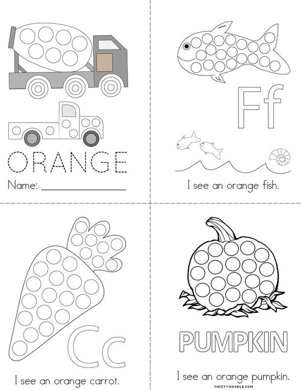 Orange Dot Painting Mini Book