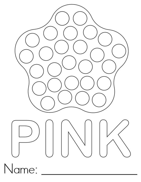 Pink Dot Painting Mini Book - Sheet 1