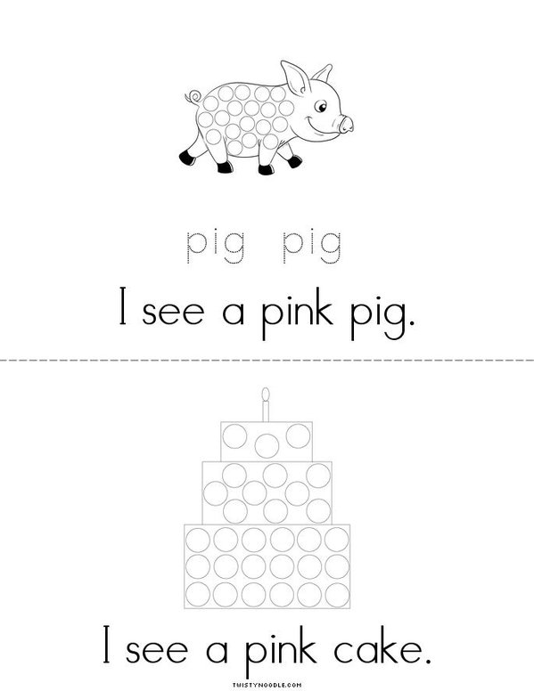 Pink Dot Painting Mini Book - Sheet 2
