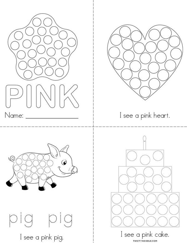 Pink Dot Painting Mini Book