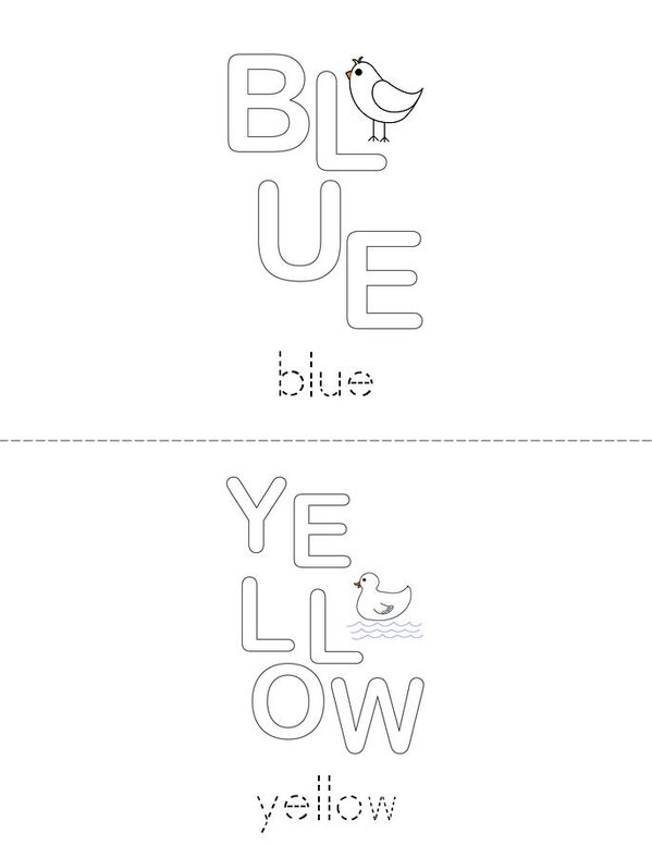 Paint the Color Words Mini Book - Sheet 1