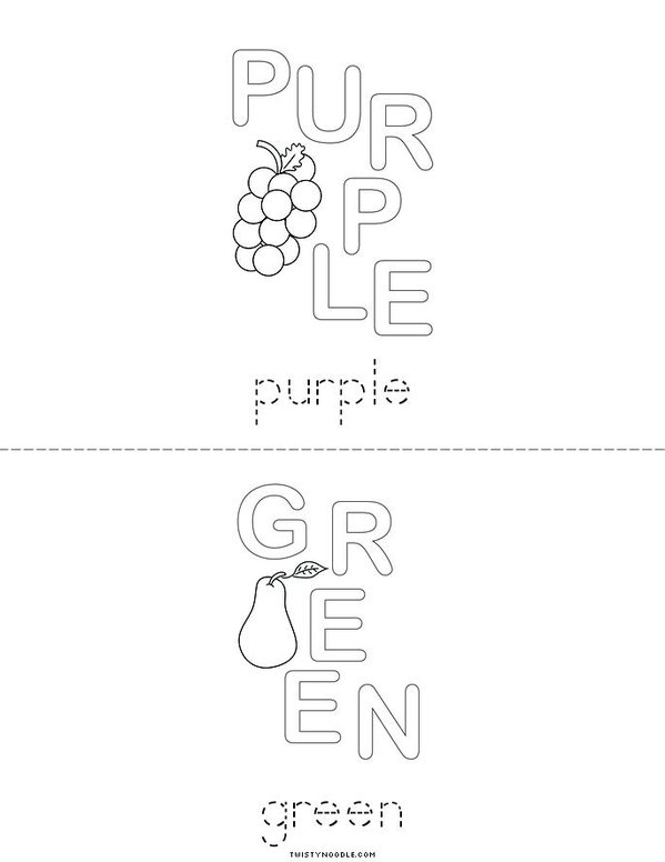 Paint the Color Words Mini Book - Sheet 3