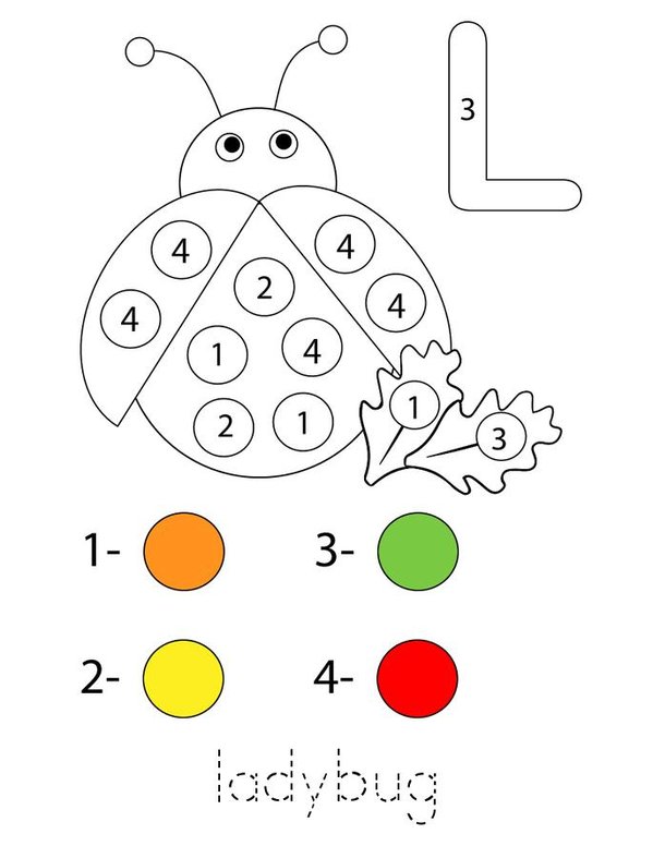 Color by Number Bugs Mini Book - Sheet 1