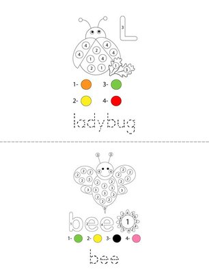 Color by Number Bugs Book