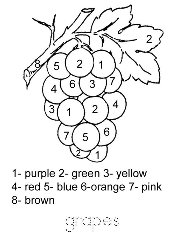 Color by Number Fruit Mini Book - Sheet 3