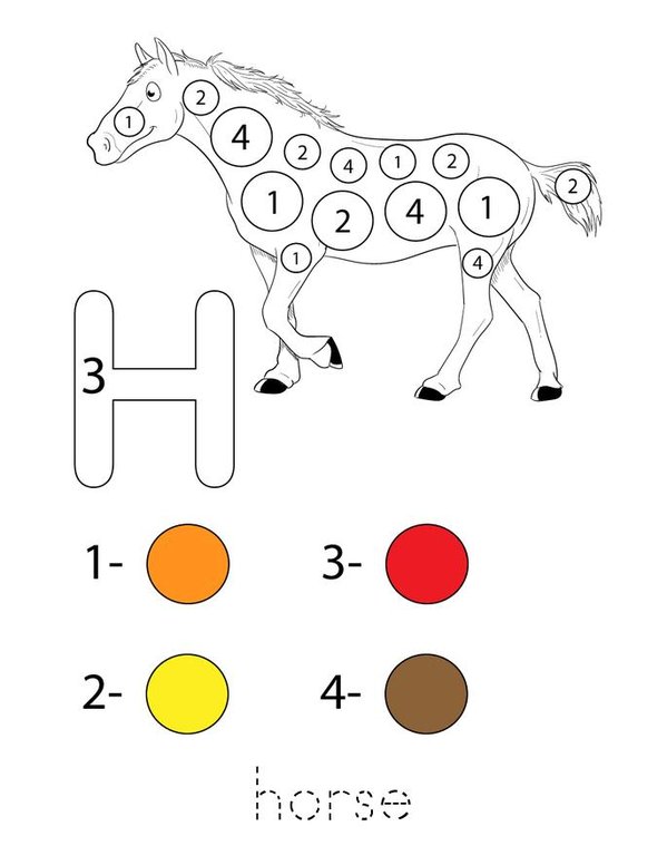 Color by Number Animals Mini Book - Sheet 3