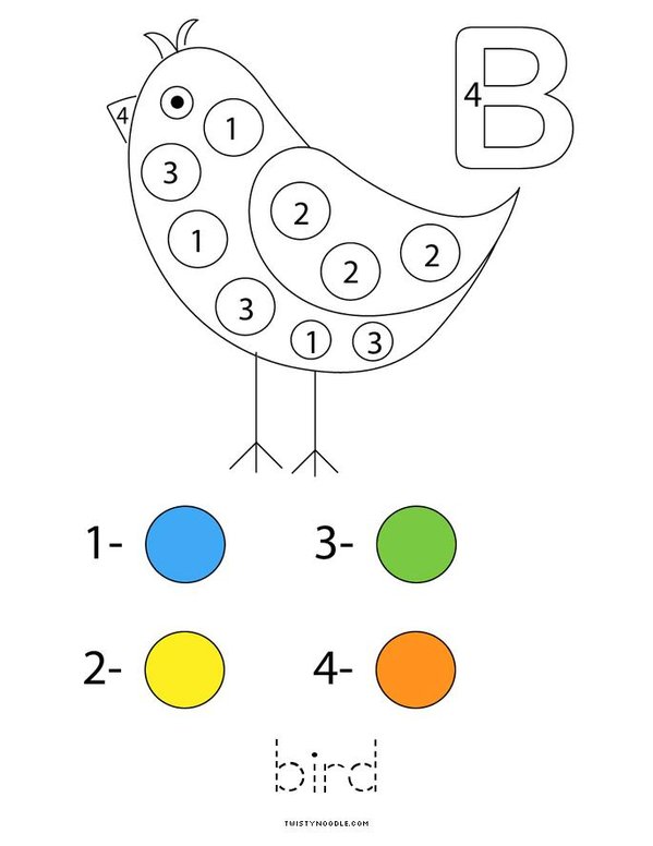 Color by Number Animals Mini Book - Sheet 4