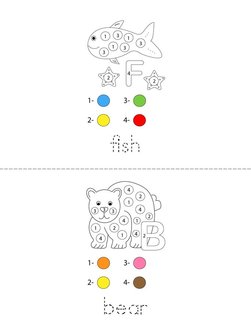 Color by Number Animals Book
