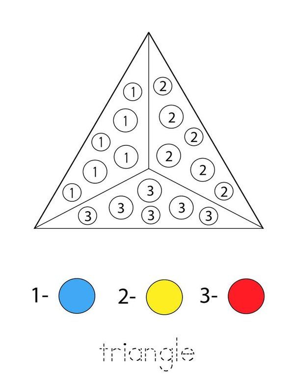 Color by Number Shapes Mini Book - Sheet 3