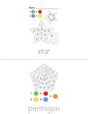 Color by Number Shapes Book