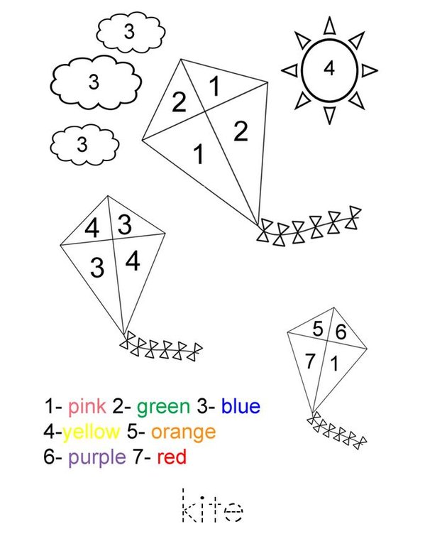 Spring Color By Number Mini Book - Sheet 3