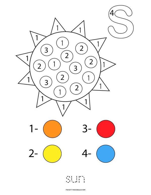 Spring Color By Number Mini Book - Sheet 4