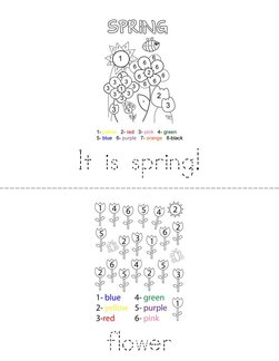 Spring Color By Number Book