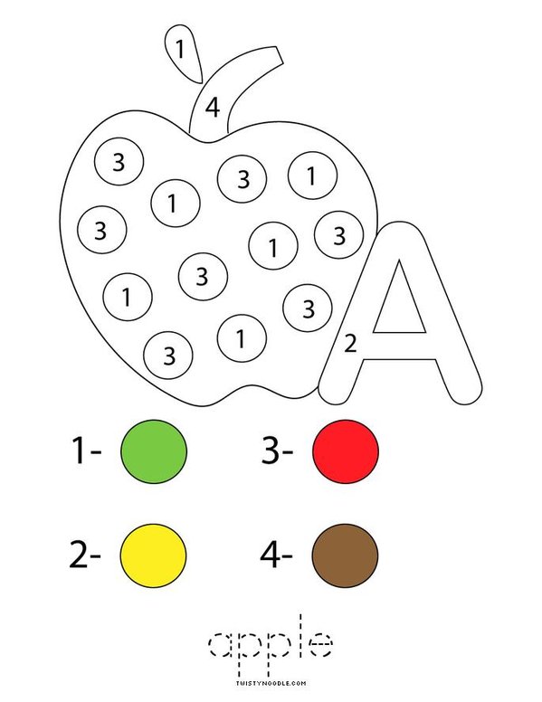 Fall Color By Number Mini Book - Sheet 4